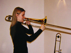 trombonist playing